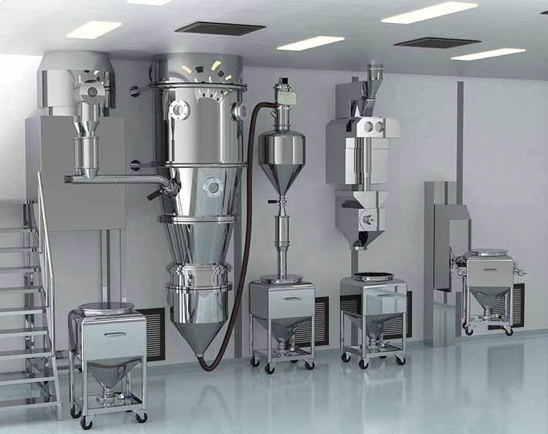 ContigTop Closed Type Wall Mounted Structure Automatic Solid Dosage Granulation Line