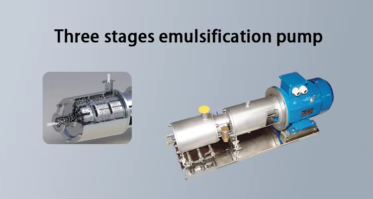Three stages emulsification pump